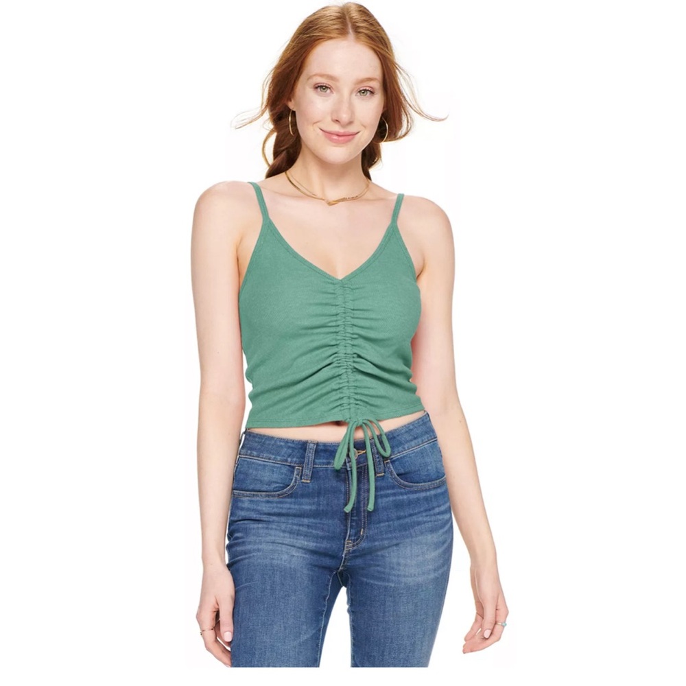 Cinch front, cute tank top